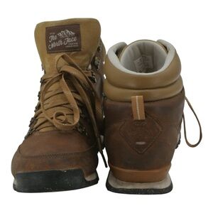 The North Face Men's Brown and Tan Hiking Boots 🏔️ Size 12 ✨ Leather